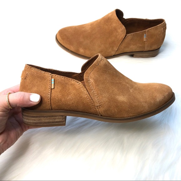Toms Shoes - TOMS - Shaye Suede Block Heel Booties NWOT